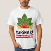 Marinara Legal in 50 staten Basil Tomato Spaghetti T-shirt (Voorkant)