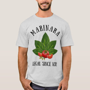 Marinara Legal sinds 1692 Basil laat tomaten ligge T-shirt