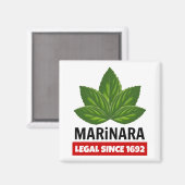 Marinara Legal sinds 1692 Basil Leaves Magneet (Voorkant / Achterkant)
