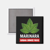 Marinara Legal sinds 1692 Basil Leaves Magneet (Voorkant / Achterkant)