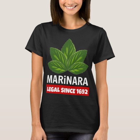 Marinara Legal sinds 1692 Basil Leaves T-shirt (Voorkant)