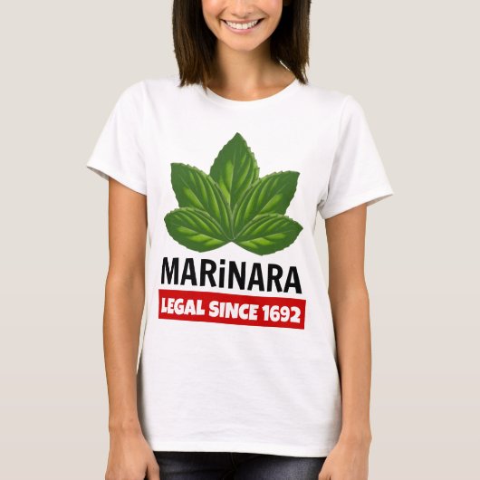 Marinara Legal sinds 1692 Basil Leaves T-shirt (Voorkant)