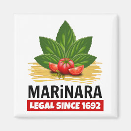 Marinara Legal sinds 1692 Basil Tomaten Spaghetti Magneet