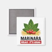 Marinara Relax Het is de juridische Basil Tomaten  Magneet (Voorkant / Achterkant)