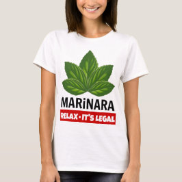 Marinara Relax Het is de legale Basil die de Humor T-shirt
