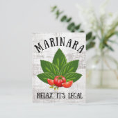 Marinara Relax Het is de legale Basil Tomato Food  Feestdagenkaart (Staand voorkant)