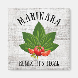 Marinara Relax Het is de legale Basil Tomato Food  Magneet