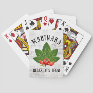 Marinara Relax Het is de legale Basil Tomato Food  Pokerkaarten