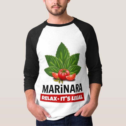 Marinara Relax Het is de legale Basil Tomato Food  T-shirt (Voorkant)