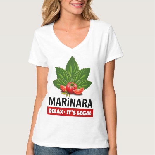 Marinara Relax Het is de legale Basil Tomato Food  T-shirt (Voorkant)