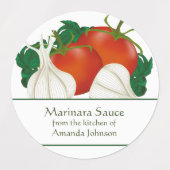 Marinara Sauce Ingrediënten Inblikken Etiket Labels (Design 2)