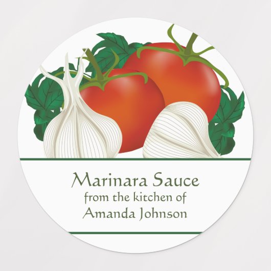 Marinara Sauce Ingrediënten Inblikken Etiket Labels (Design 2)