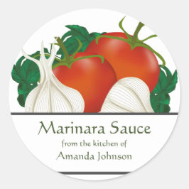 Marinara Sauce Ingrediënten Ronde Sticker