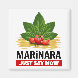 Marinara Zeg nu gewoon Basil Tomaten Spaghetti Magneet