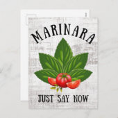 Marinara zeg nu maar dat de Italiaanse Basil tomat Feestdagenkaart (Voorkant / Achterkant)