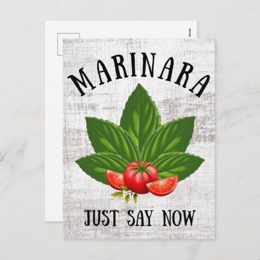 Marinara zeg nu maar dat de Italiaanse Basil tomat Feestdagenkaart (Voorkant / Achterkant)