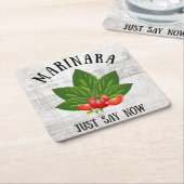 Marinara zeg nu maar dat de Italiaanse Basil tomat Kartonnen Onderzetters (Schuin)