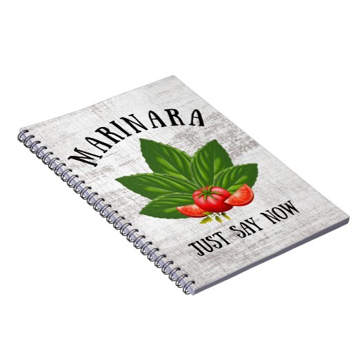 Marinara zeg nu maar dat de Italiaanse Basil tomat Notitieboek (Rechterzijde)