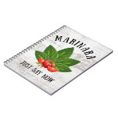 Marinara zeg nu maar dat de Italiaanse Basil tomat Notitieboek (Linkerzijde)