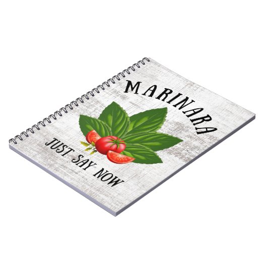 Marinara zeg nu maar dat de Italiaanse Basil tomat Notitieboek (Linkerzijde)