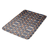 Marinblauw Abstract Patroon Dekbed Badmat (Gekanteld)