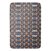 Marinblauw Abstract Patroon Dekbed Badmat (Voorkant Verticaal)