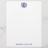 Marine 3 Initieel Wingerdschrift Monogram B&G doe- Briefhoofd (Voorkant)