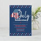 Marine 4 juli Vlag Sterren Vet Modern Rustiek Kaart (Staand voorkant)