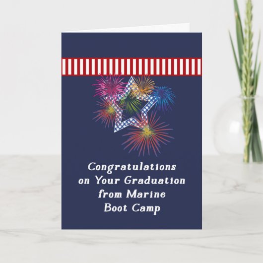 Marine Afstudeerbootkampkaart Kaart (Voorkant)