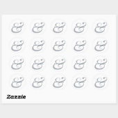 Marine Ampersand Trouw | Monogram Envelope Ronde Sticker (Vel)