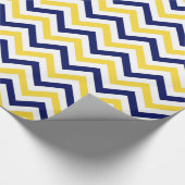 Marine, Ananas, Witte grote chevron zigzagpatroon Cadeaupapier (Hoek)