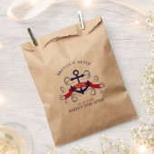 Marine anker in navyblauw en rood bedankzakje (Geknipt)