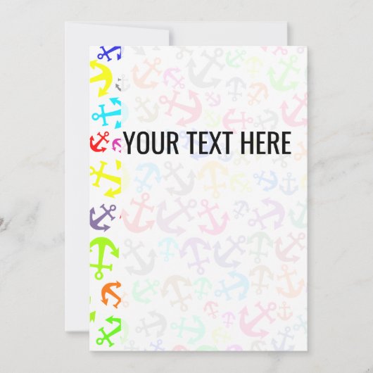 Marine Anker Kleurrijke Patroon Aankondiging (Voorkant)