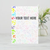 Marine Anker Kleurrijke Patroon Aankondiging (Staand voorkant)