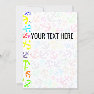 Marine Anker Kleurrijke Patroon Aankondiging