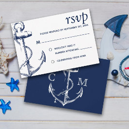 Marine anker schets | RSVP Kaart