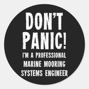 Marine anker systemen ingenieur ronde sticker