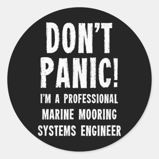 Marine anker systemen ingenieur ronde sticker (Voorkant)