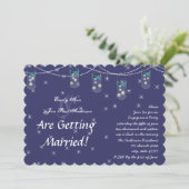 Marine Aqua Gele Bloem Metselwerk Pot Verlovingsfe Kaart (Staand voorkant)