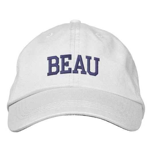 Marine atletisch blok monogram aangepaste naam geborduurde pet (Voorkant)