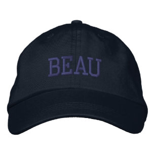 Marine atletisch blok monogram aangepaste naam geborduurde pet