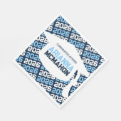 Marine & Baby Blue Gepersonaliseerde Graduation Ca Servet (Hoek)