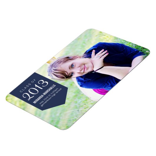Marine banner ontwerp foto Afstuderen magneet (Linkerzijde)