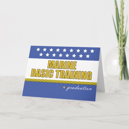 Marine Basic Training Afstuderen Gefeliciteerd Kaart (Voorkant)