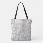 Marine beige houtnerf abstract patroon tote bag (Achterkant)