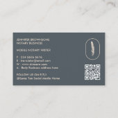 Marine Beige Veer Auteur Vertaal Mobiele Notaris Visitekaartje (Achterkant)