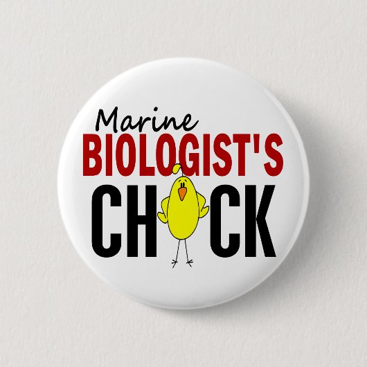MARINE BIOLOGIST'S CHICK RONDE BUTTON 5,7 CM (Voorkant)
