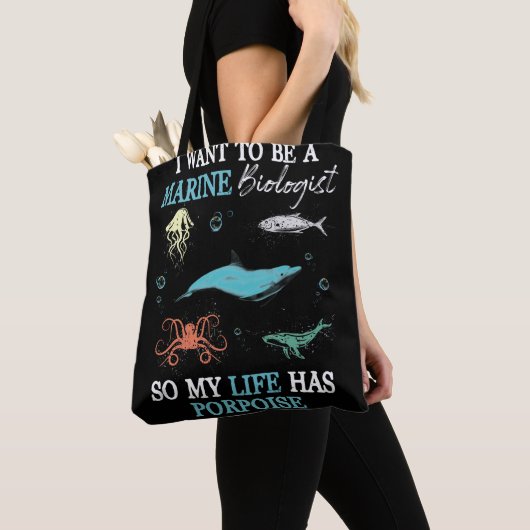 Marine Biology Want To be A Marine Biologist Tote Bag (Dichtbij)