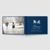 Marine Blauw Adirondack Stoelen Bruiloft Gastenboek (Volledig)