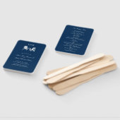 Marine Blauw Adirondack Stoelen Bruiloft Handwaaier (Niet-gemonteerd)